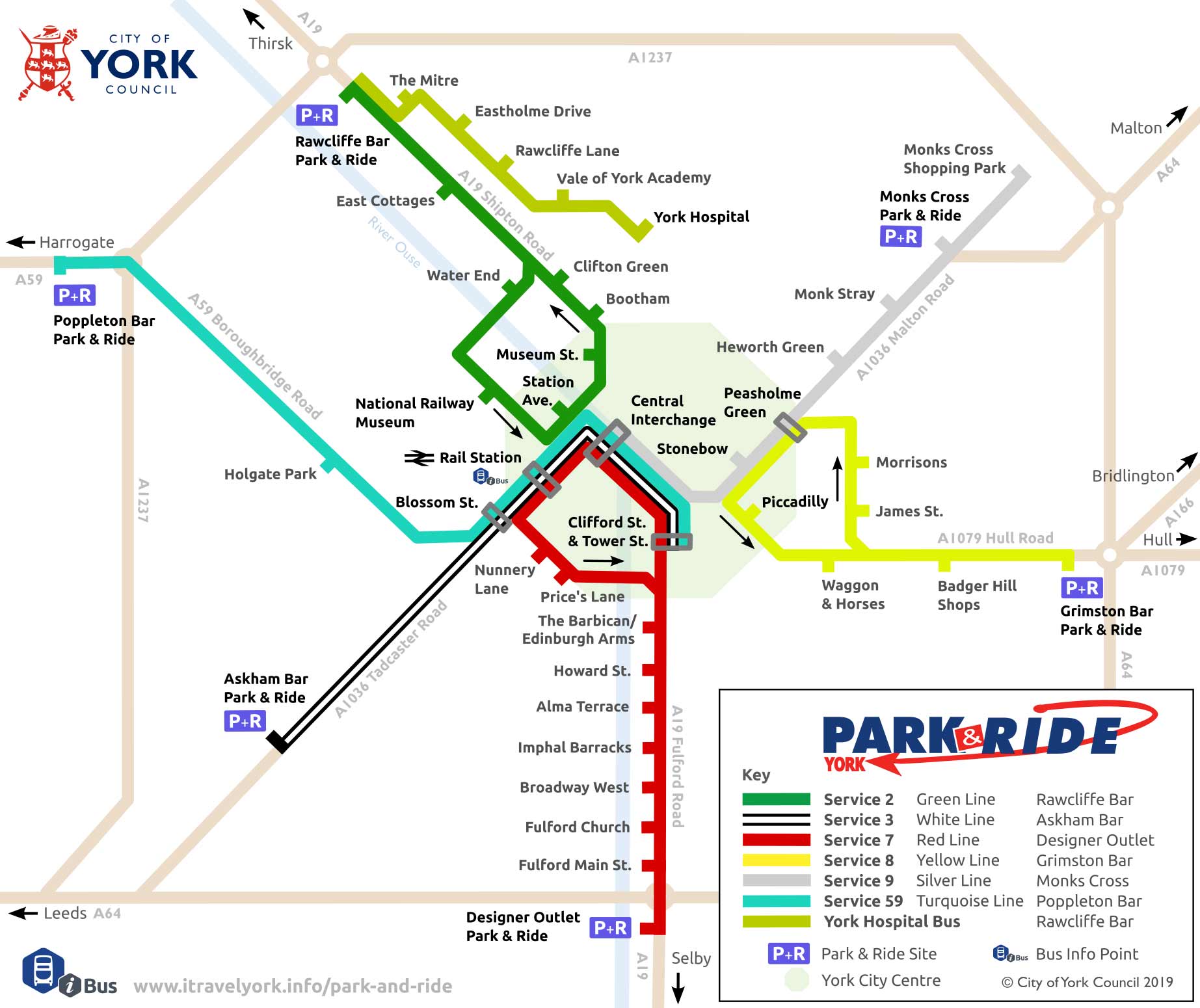 Park and ride map