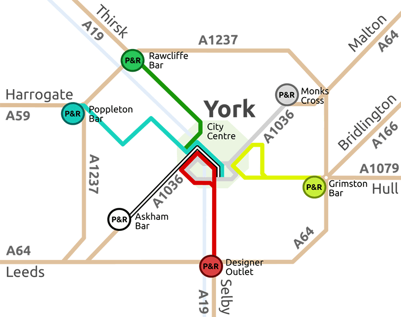 Park ride sites routes